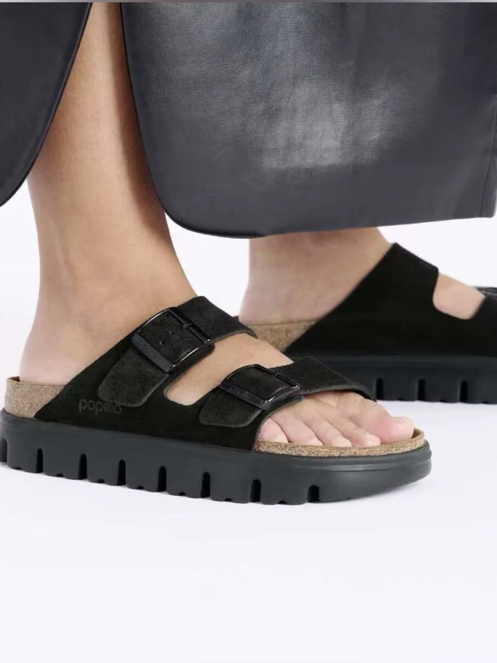 Birkenstock Arizona Chunky in Black Suede - Picture 7 of 9